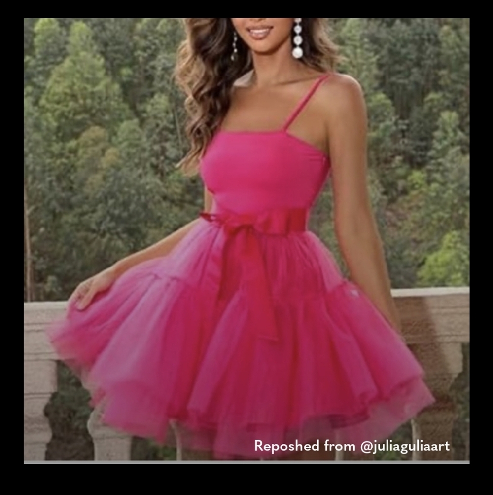 Vibrant Pink Tulle Dress